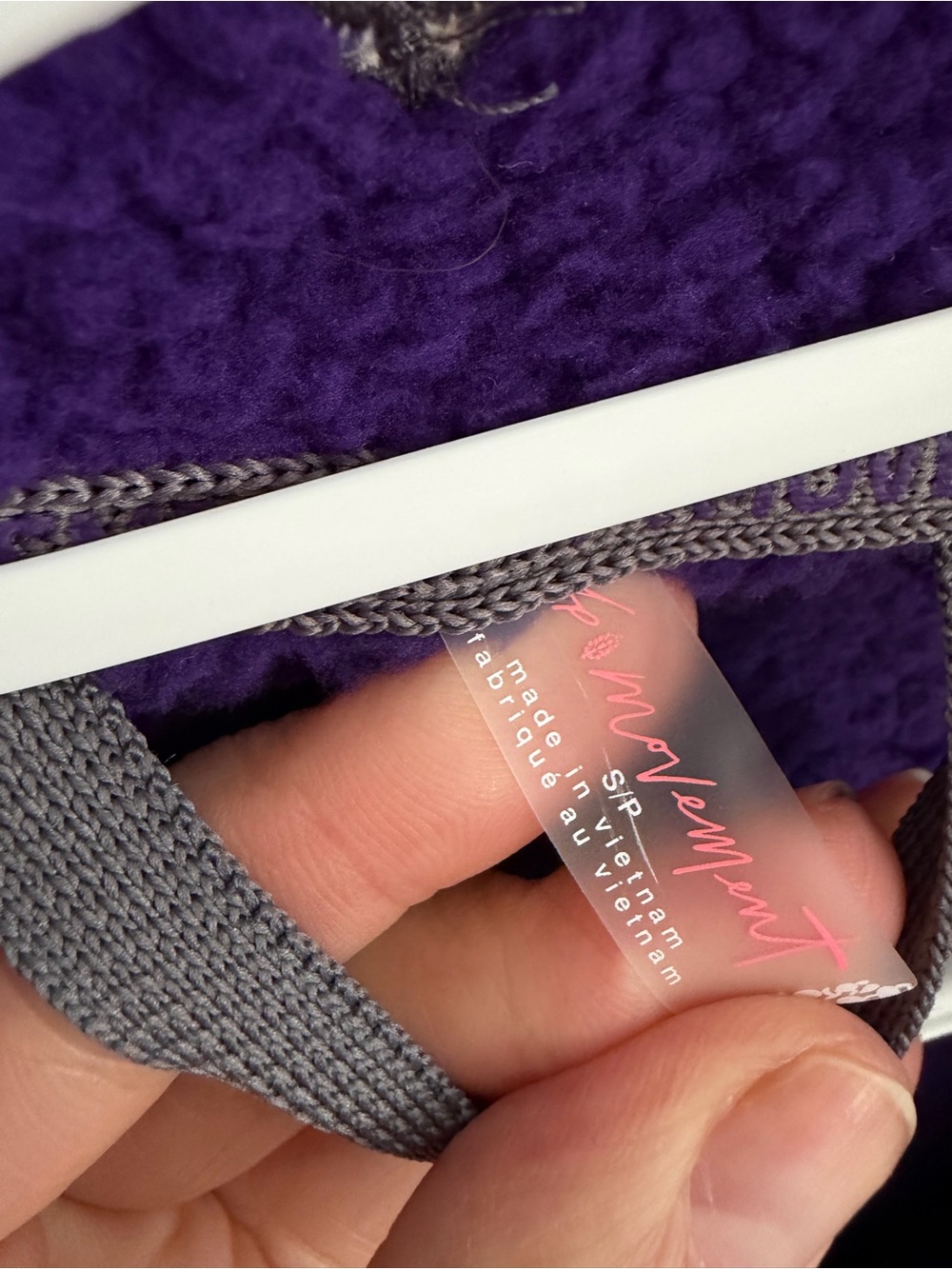 NWOT Free People Mountain High 1/2 Zip Fleece in Dark Amethyst Purple - Picture 9 of 12